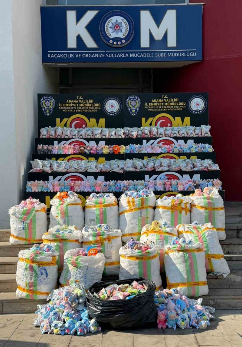 Adana’da 2 bin 605 gümrük kaçağı "Labubu" oyuncak ele geçirildi