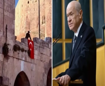 Bahçeli'den kalesine bayrak asılan Halep'le ilgili çok konuşulacak çıkış